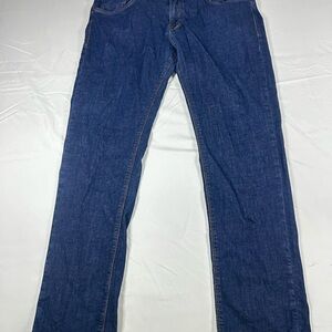 Massimo Dutti Dark Blue Straight Jeans